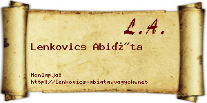 Lenkovics Abiáta névjegykártya